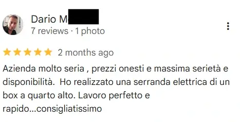 Recensione 5 stelle Ligur Serrande Genova